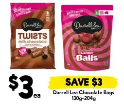 Drakes Darrell Lea Chocolate Bags offer