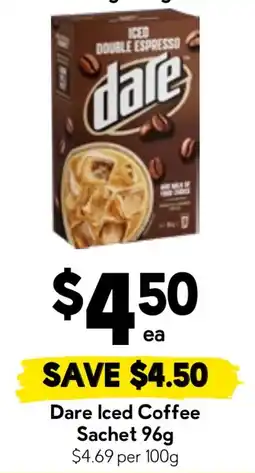 Drakes Dare Iced Coffee Sachet offer