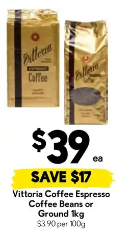 Drakes Vittoria Coffee Espresso Coffee Beans or Ground offer