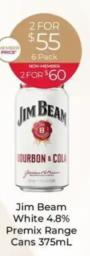 Porters Jim Beam White 4.8% Premix Range Cans offer