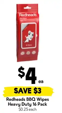Drakes Redheads BBQ Wipes offer