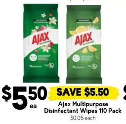 Drakes Ajax Multipurpose Disinfectant Wipes offer