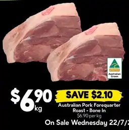 Drakes Australian Pork Forequarter Roast - Bone In offer