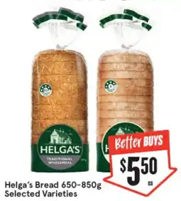 IGA Helga's Bread Selected Varieties offer