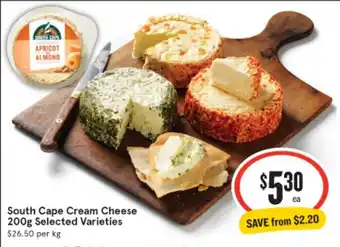 IGA South Cape Cream Cheese Selected Varieties offer