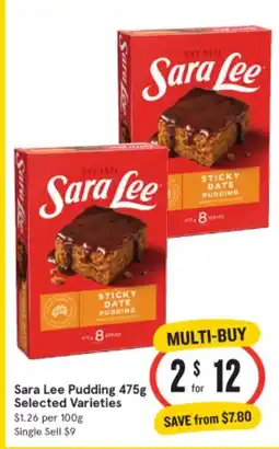 IGA Sara Lee Pudding Selected Varieties offer
