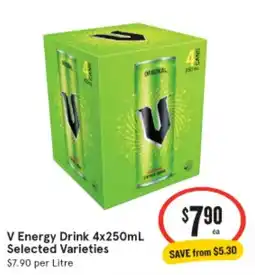 IGA V Energy Drink Selected Varieties offer