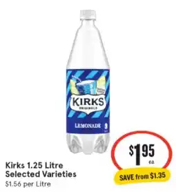 IGA Kirks 1.25 Litre Selected Varieties offer