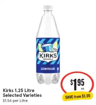 IGA Kirks 1.25 Litre Selected Varieties offer