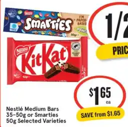 IGA Nestlé Medium Bars 50g Selected Varieties offer