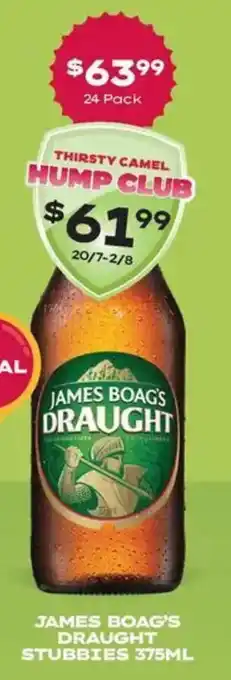 James boag's draught stubbies