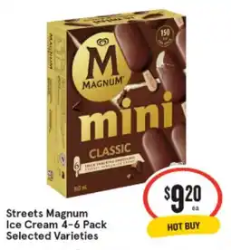 IGA Streets Magnum Ice Cream 4-6 Pack Selected Varieties offer