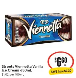 IGA Streets Viennetta Vanilla Ice Cream offer