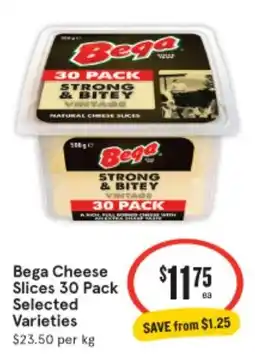 IGA Bega Cheese Slices 30 Pack Selected Varieties offer
