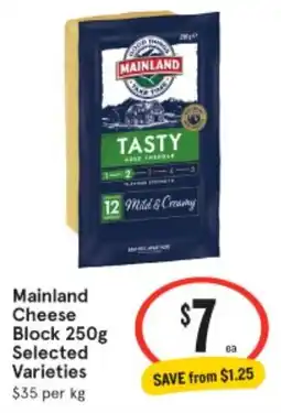 IGA Mainland Cheese Block Selected Varieties offer