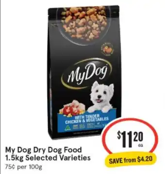IGA My Dog Dry Dog Food 1.5kg Selected Varieties offer