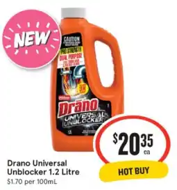 IGA Drano Universal Unblocker offer