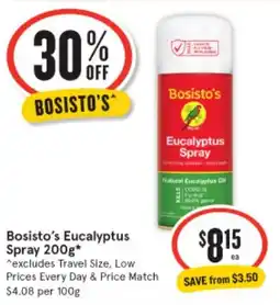 IGA Bosisto's Eucalyptus Spray offer