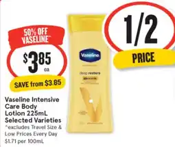 IGA Vaseline Intensive Care Body Lotion offer