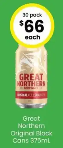 The Bottle O Great Northern Original Block Cans offer