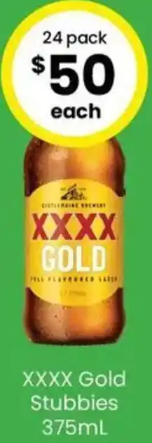 The Bottle O XXXX Gold Stubbies offer
