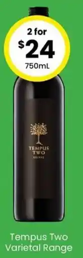 The Bottle O Tempus Two Varietal Range offer