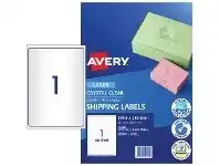 Officeworks Avery 1UP Laser Shipping Labels Clear 25 Sheets offer