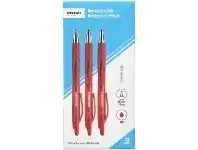 Officeworks J.Burrows Retractable Ballpoint Pens Red 12 Pack offer