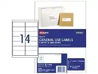 Officeworks Avery 14UP General Use Labels White 100 Sheet offer
