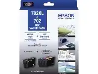 Officeworks Epson 702 and 702XL 4 Colour Ink Cartridge Value Pack offer