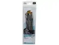 Officeworks Royal & Langnickel Zen Series 73 Paintbrushes Angular 5 Pack offer
