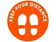Officeworks Durus Social Distancing Adhesive Outdoor Floor Decal Orange offer