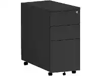 Officeworks Stilford Pro Slim Filing Pedestal AFRDI Black offer
