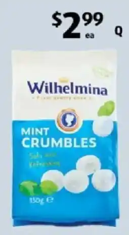 ALDI Wilhelmina Mint Crumbles offer