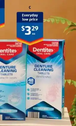 ALDI Dentite Denture Cleaning Tablets offer