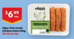 ALDI Olga's Fine Foods Chicken Kofta offer