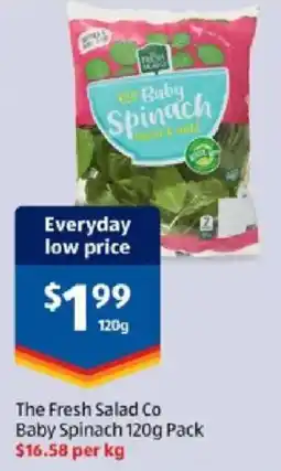 ALDI The Fresh Salad Co Baby Spinach offer