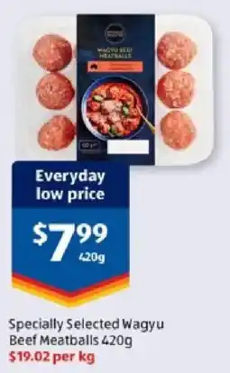 ALDI Specially Selected Wagyu Beef Meatballs offer