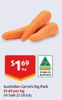 ALDI Australian Carrots 1kg Pack offer