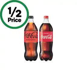 Woolworths Coca-Cola Classic, Zero Sugar or Diet Soft Drink Varieties 1.25 Litre offer