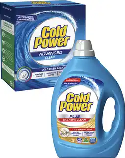 Coles Cold Power Laundry Liquid 2 Litre or Powder 2kg offer