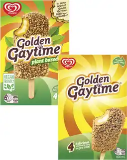 Coles Streets Golden Gaytime Sticks 400mL offer
