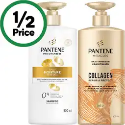 Woolworths Pantene Miracles Shampoo or Conditioner 600-650ml or Pantene Pro-V Shampoo or Conditioner 800-900ml offer