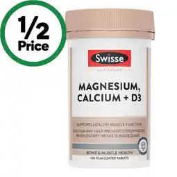Woolworths Swisse Ultiboost Magnesium, Calcium + D3 Tablets offer