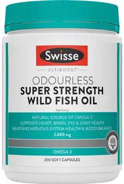 Coles Swisse Ultiboost Odourless Super Strength Wild Fish Oil Capsules offer