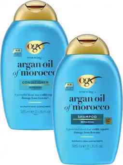 Coles Ogx Argan Oil of Morocco Shampoo or Conditioner 385mL offer