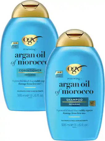 Coles Ogx Argan Oil of Morocco Shampoo or Conditioner 385mL offer