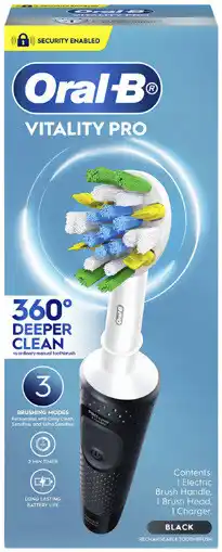 Coles Oral B Vitality Pro Deep Clean Electric Toothbrush Black offer