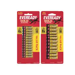 Woolworths Eveready Gold Batteries AA or AAA Pk16 offer