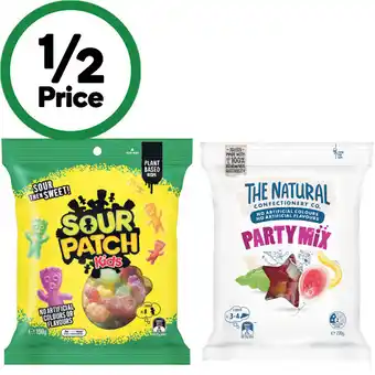 Woolworths The Natural Confectionery Co. 130-230g, Sour Patch Kids 190g or Pascall Sugar Lolly Bags 160-300g offer